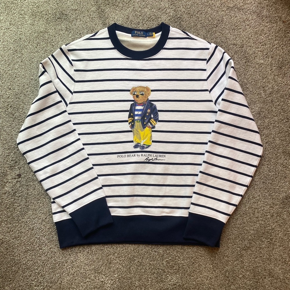 Polo Bear by Ralph Lauren Striped Sweatshirt Sweater Men’s Large